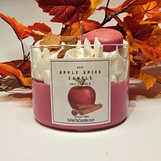 Herfstgeurkaars met warme appel-kaneelgeur, perfect voor gezellige avonden