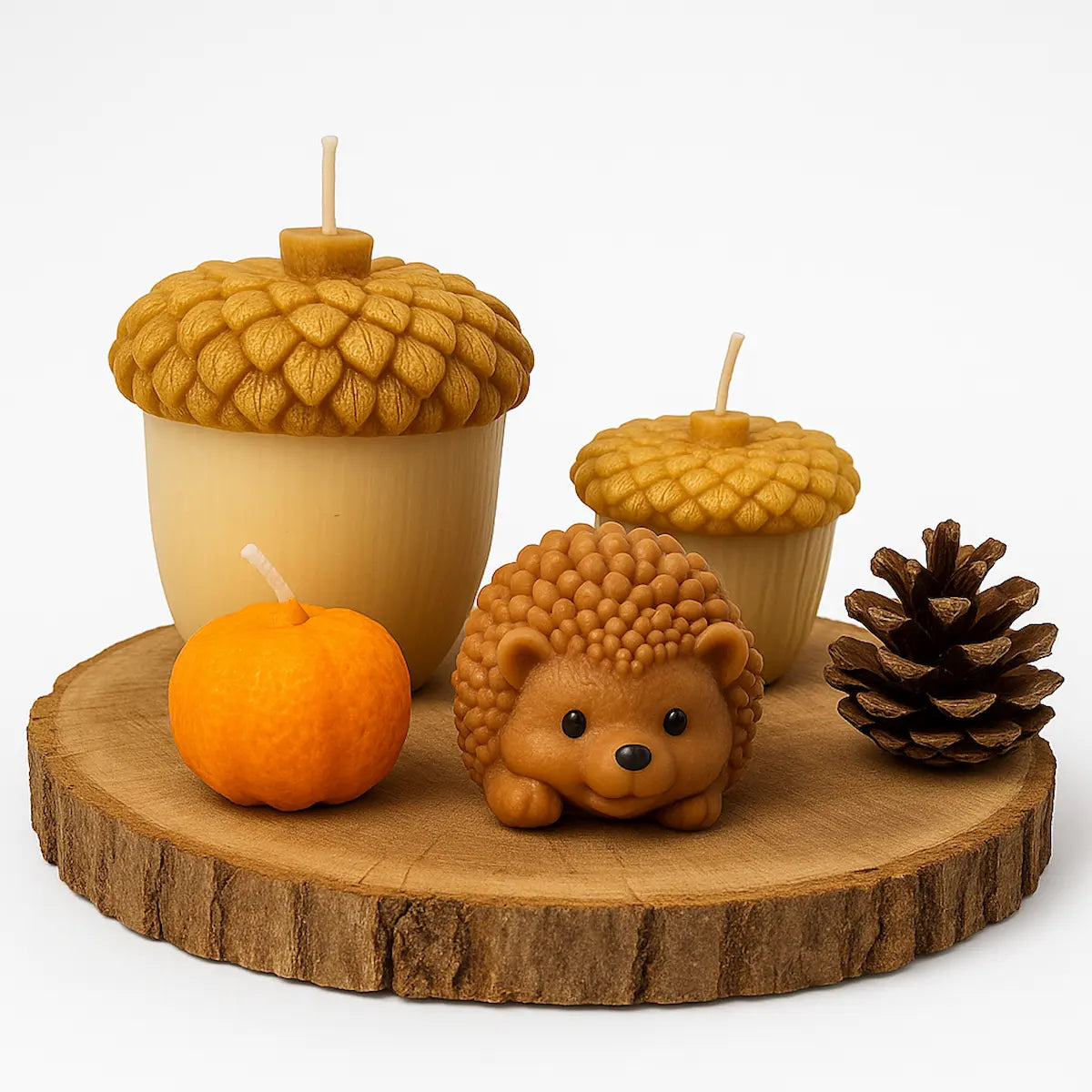 herfst set afgebeeld op houten presentatie blad
