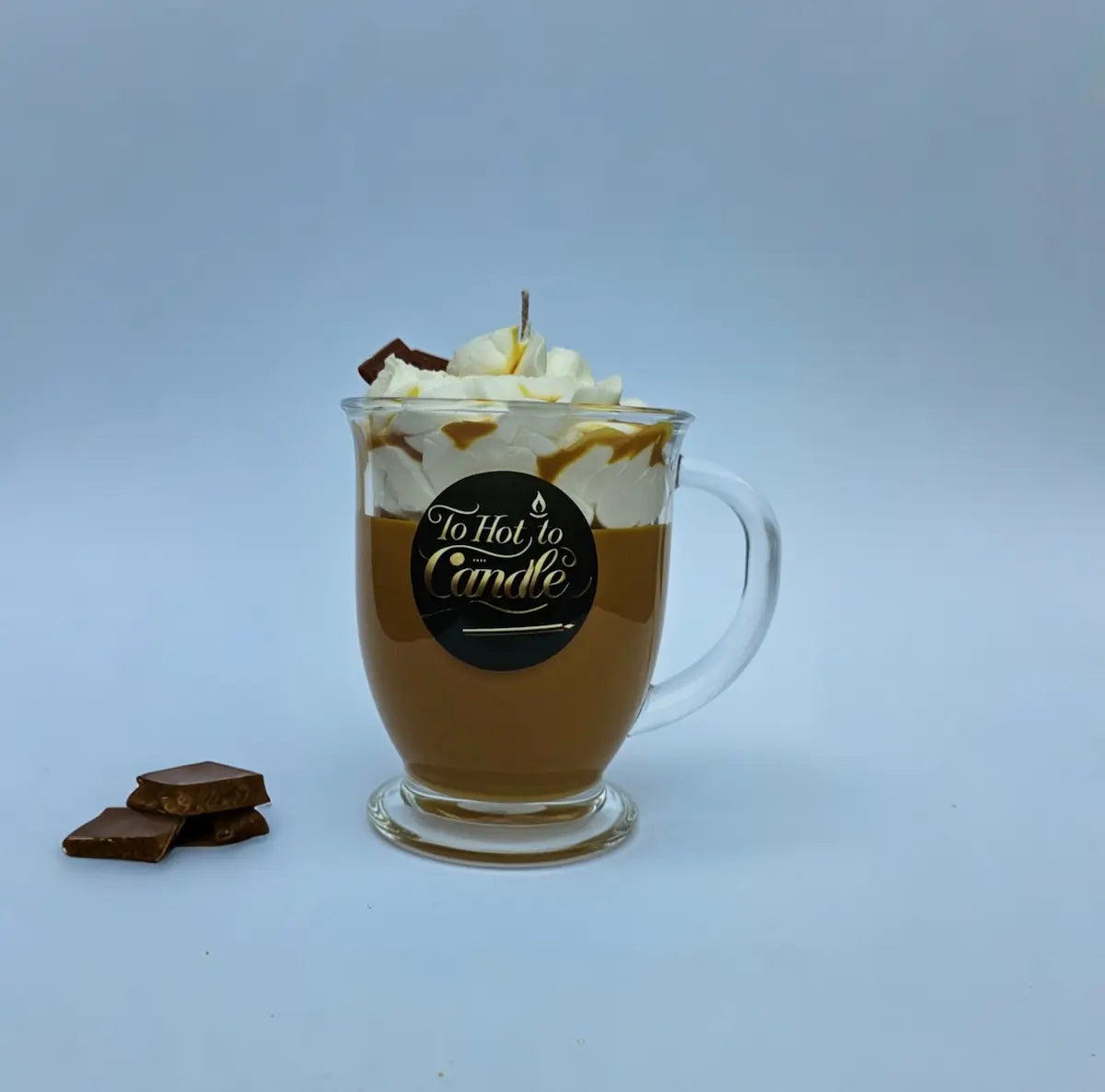 Choco Loco geurkaars met heerlijke chocoladegeur in luxe glas
