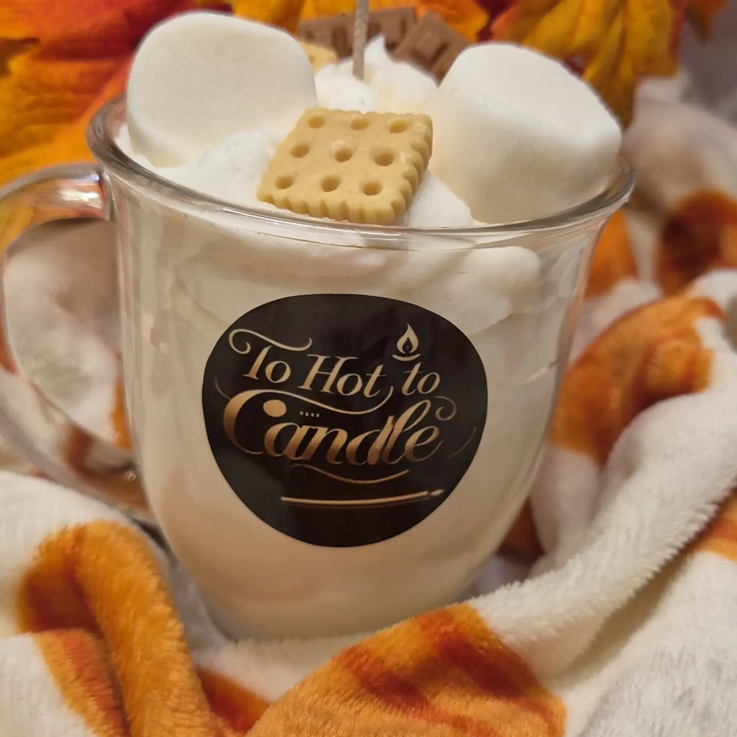 Stijlvolle CozyMallow witte marshmallow geurkaars in glas, duurzaam en sfeervol