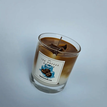 ToHotToCandle Ice Coffee Candle met koffieboon label realistische lattegeur