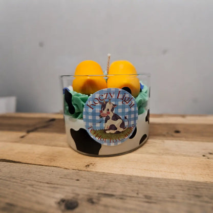 Hollandse kaars met klompen en koeienprint sfeermaker voor elk interieur